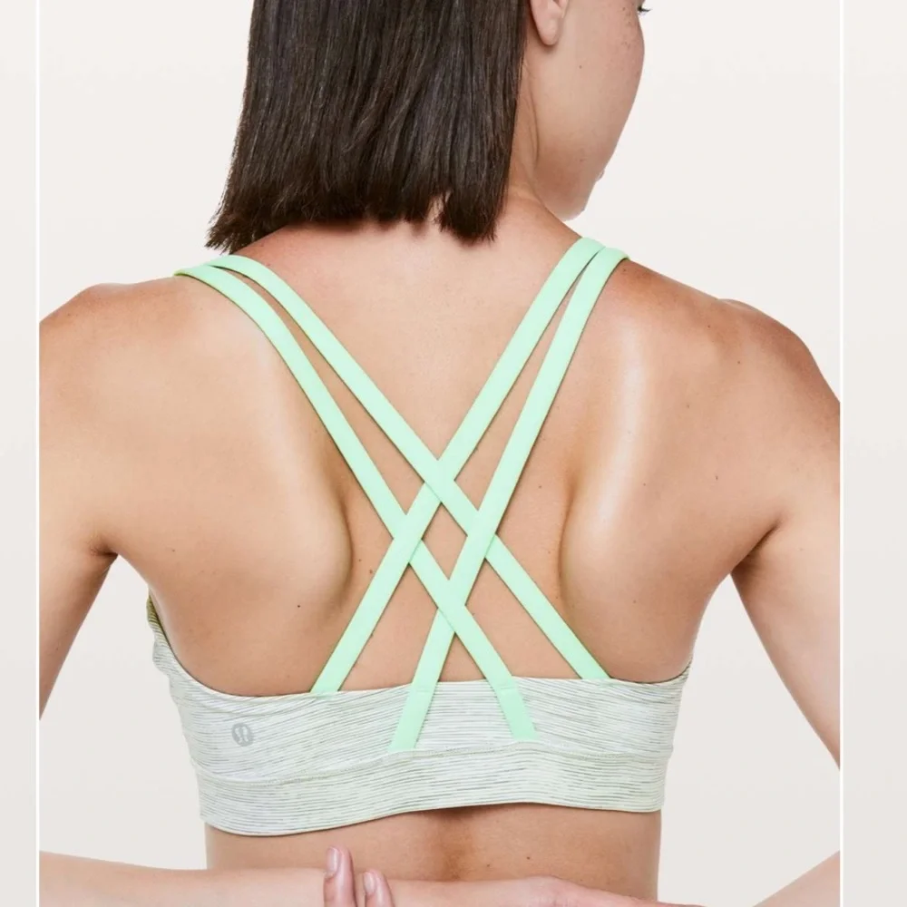 Lululemon Energy Bra Wee Are From Space Nimbus Battleship/Citra Lime Size 8
